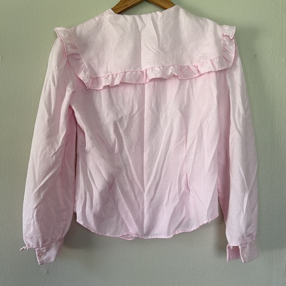 Vintage California Connection Pink Ruffled Women's Coquette Top small - Picture 6 of 7